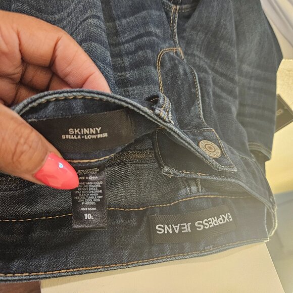 EXPRESS WOMEN'S JEANS SIZE 10L STELLA SKINNY LOW RISE - Picture 3 of 3